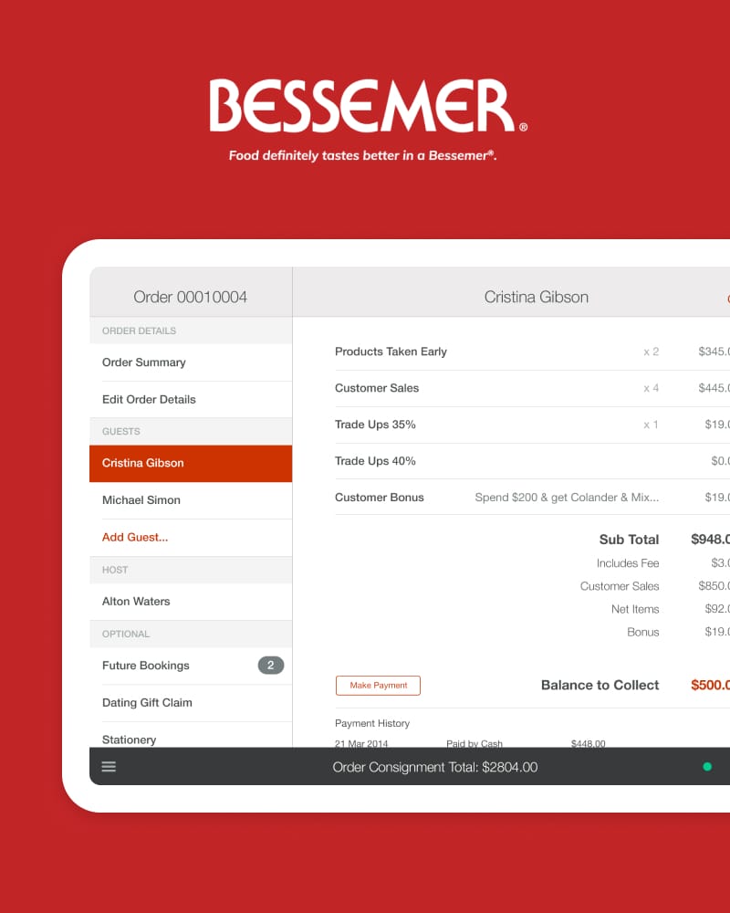 Bessemer Party Order App